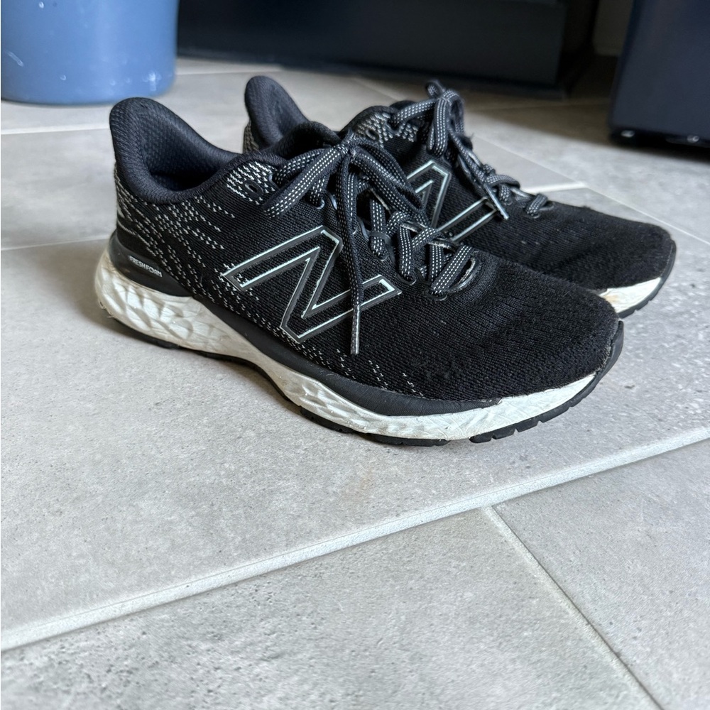 New Balance Black and White Athletic Shoes